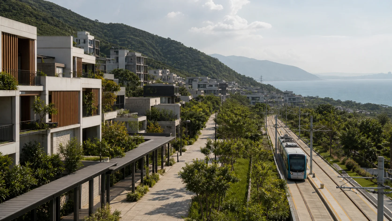 淡海新市鎮住宅街廓、交通與綠意生活的日式編輯視覺